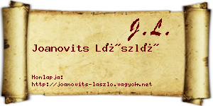Joanovits László névjegykártya